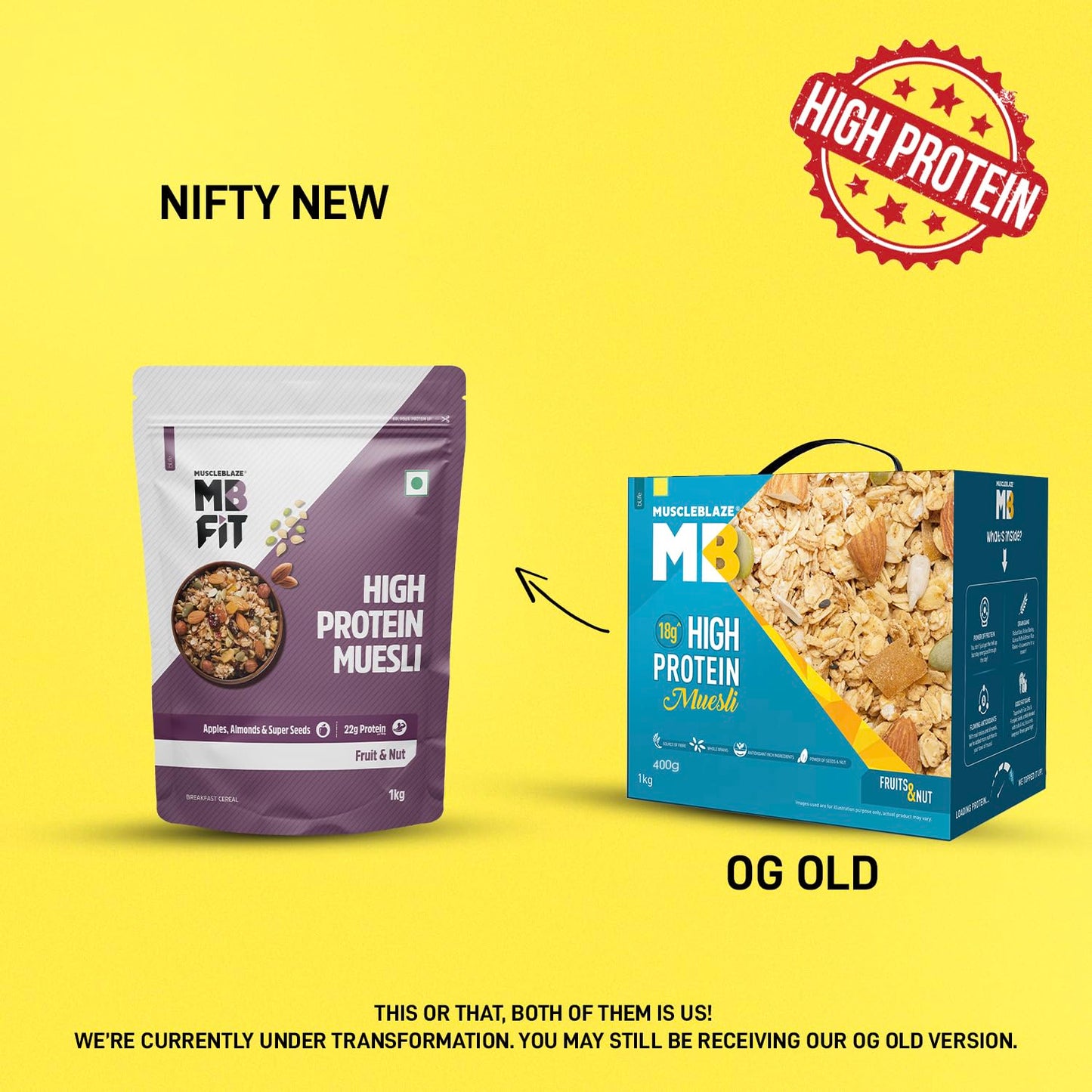 MuscleBlaze Fit High Protein Muesli 1 kg,  22 g Protein, Almonds & Super Seeds, Protein Breakfast Cereals