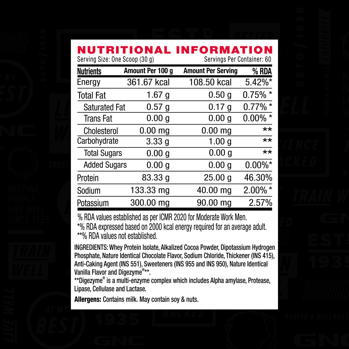 GNC AMP Pure Isolate Low Carb | Boosts Athletic Performance | Builds Lean Muscles | Speeds Up Recovery | Increases Strength | USA Formulated | 25g Protein | 6g BCAA | 4 lbs