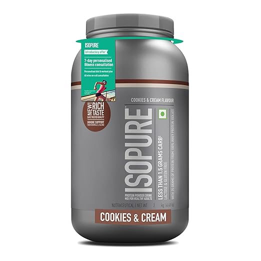 Isopure Whey Protein Isolate Powder 4.40 lbs, 2 kg , Lactose-Free, Gluten-Free