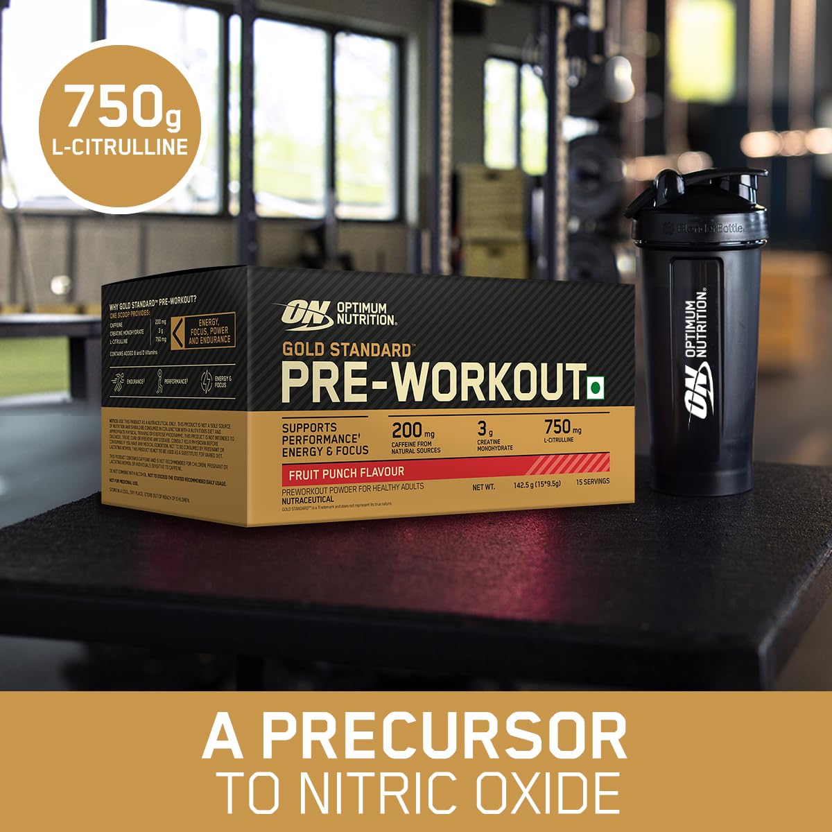 Optimum Nutrition (ON) Gold Standard Pre-Workout- 142.5g/15 single serve packs For Energy, Focus, Power, Endurance & Performance