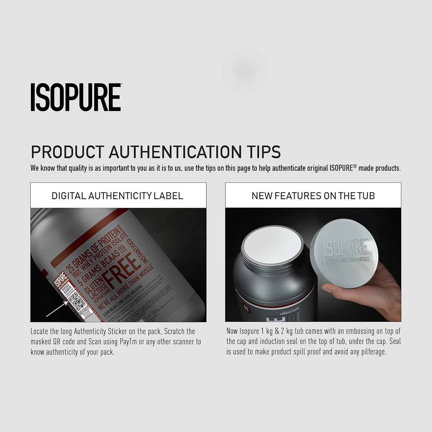Isopure Whey Protein Isolate Powder 4.40 lbs, 2 kg , Lactose-Free, Gluten-Free