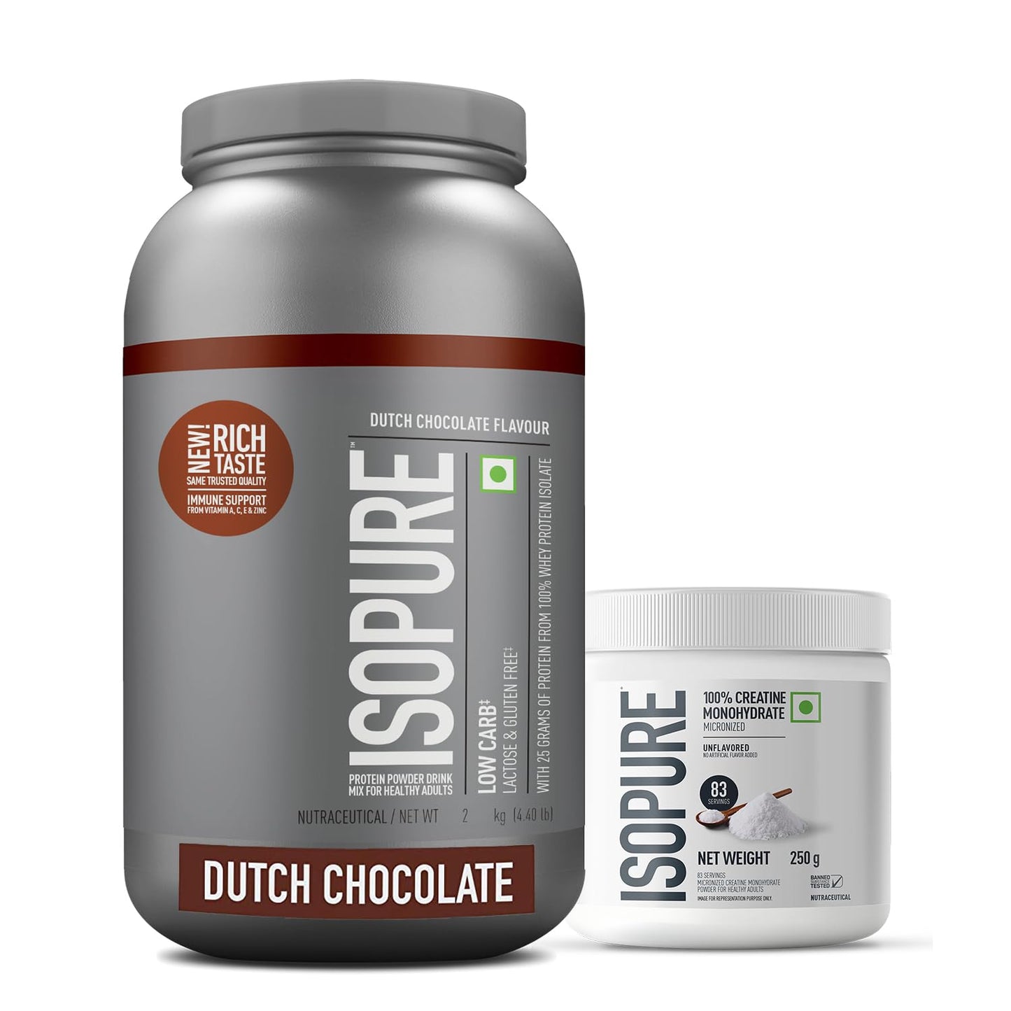 Isopure Whey Protein Isolate Powder 4.40 lbs, 2 kg , Lactose-Free, Gluten-Free