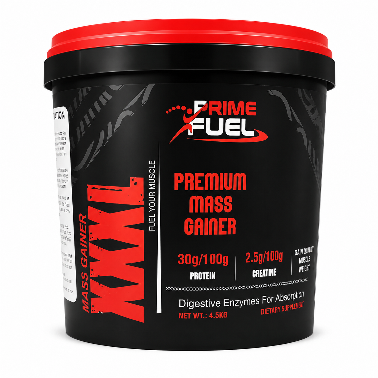 PRIME FUEL XXXL GAINER Premium Protein Carb & Creatine matrix gainer.Muscle growth, strength,Weight Gain & recovery