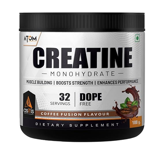 AS-IT-IS ATOM Creatine Monohydrate  Dope Free | Enhances Performance | Promotes Muscle Gains