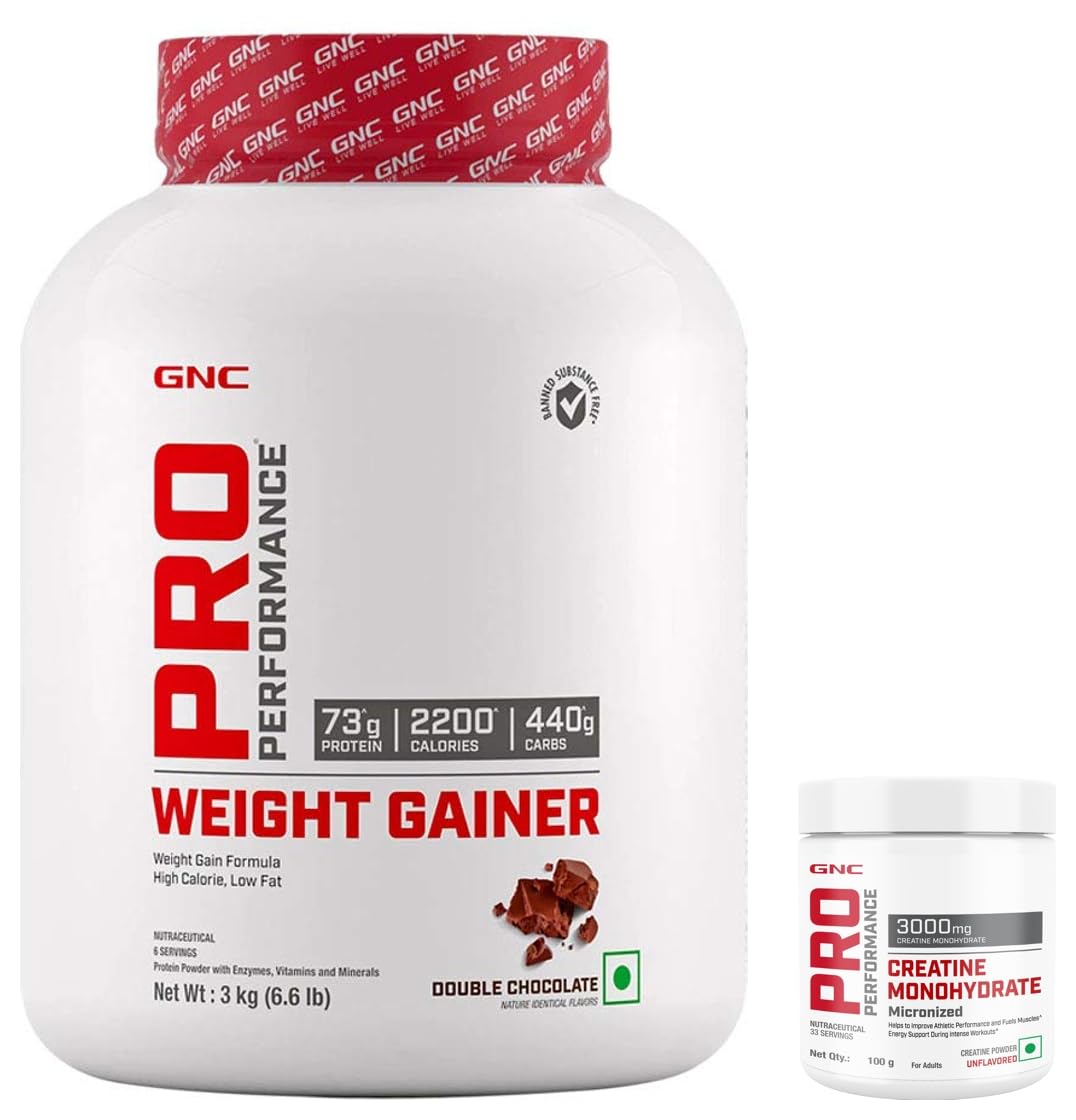 GNC Pro Performance Weight Gainer | Healthy Body Gains | Reduces Muscle Breakdown | Boosts Metabolism | Formulated In USA | 73g Protein | 440g Carbs | 2200 Cal