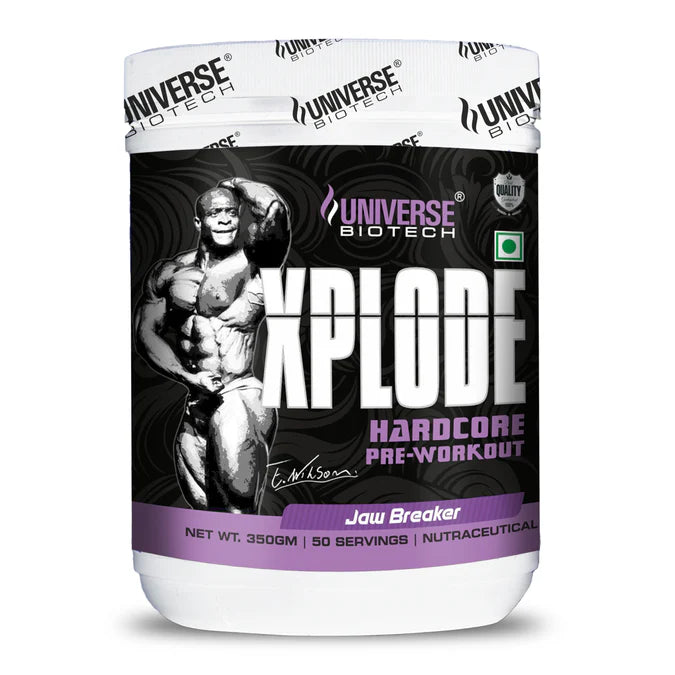 Universe Biotech XPLODE Pre-Workout 350gm (50 Servings) is a premium pre-workout supplement designed to help you unlock maximum energy, focus, endurance, and workout intensity
