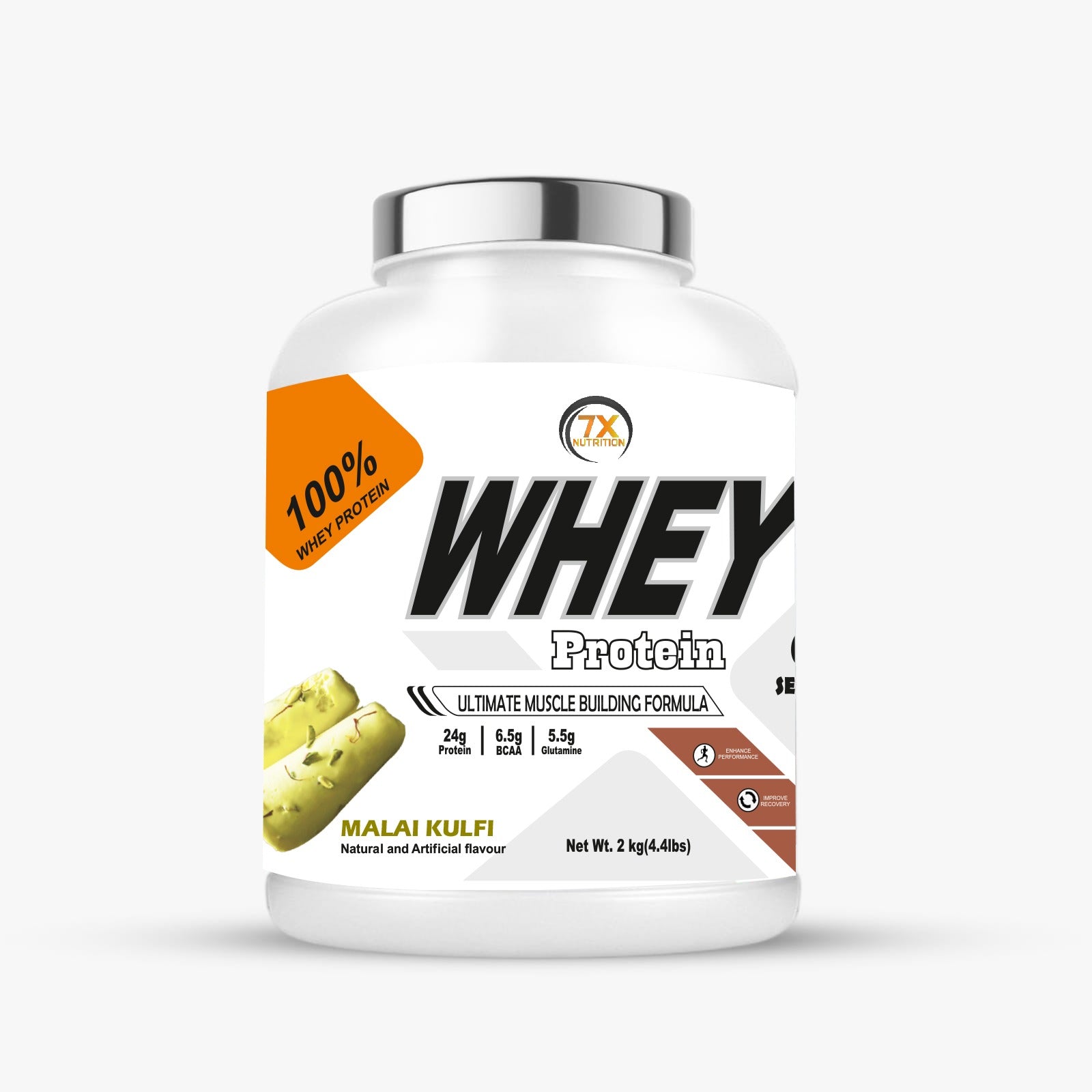 7X NUTRITION Whey Protein 2Kg / 60 SERVINGS / WITH FREE SHAKER