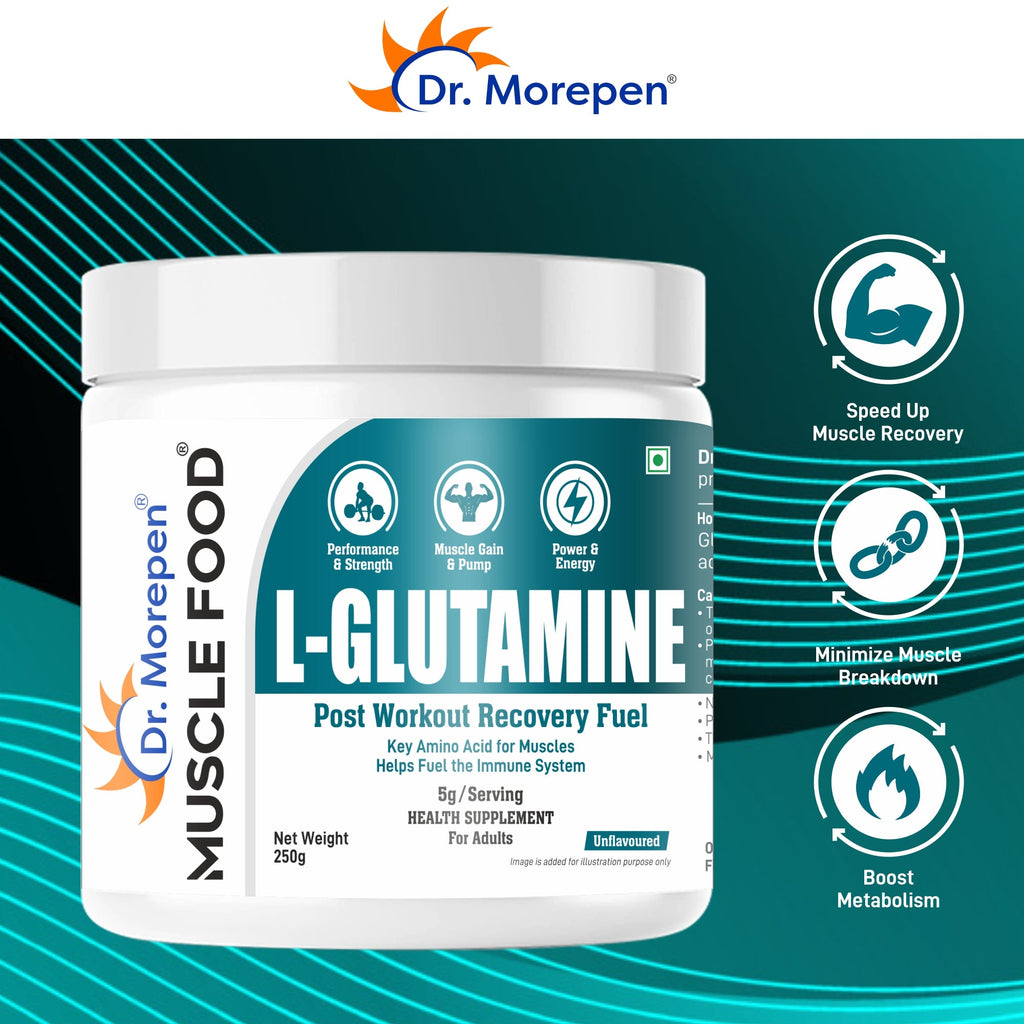 Dr. Morepen Muscle Food L-Glutamine - 250gm