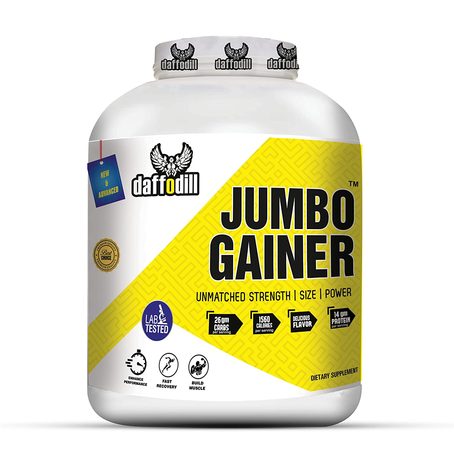 Daffodill Jumbo Gainer high-calorie, high-protein weight gainer that is designed to help you pack on muscle mass.