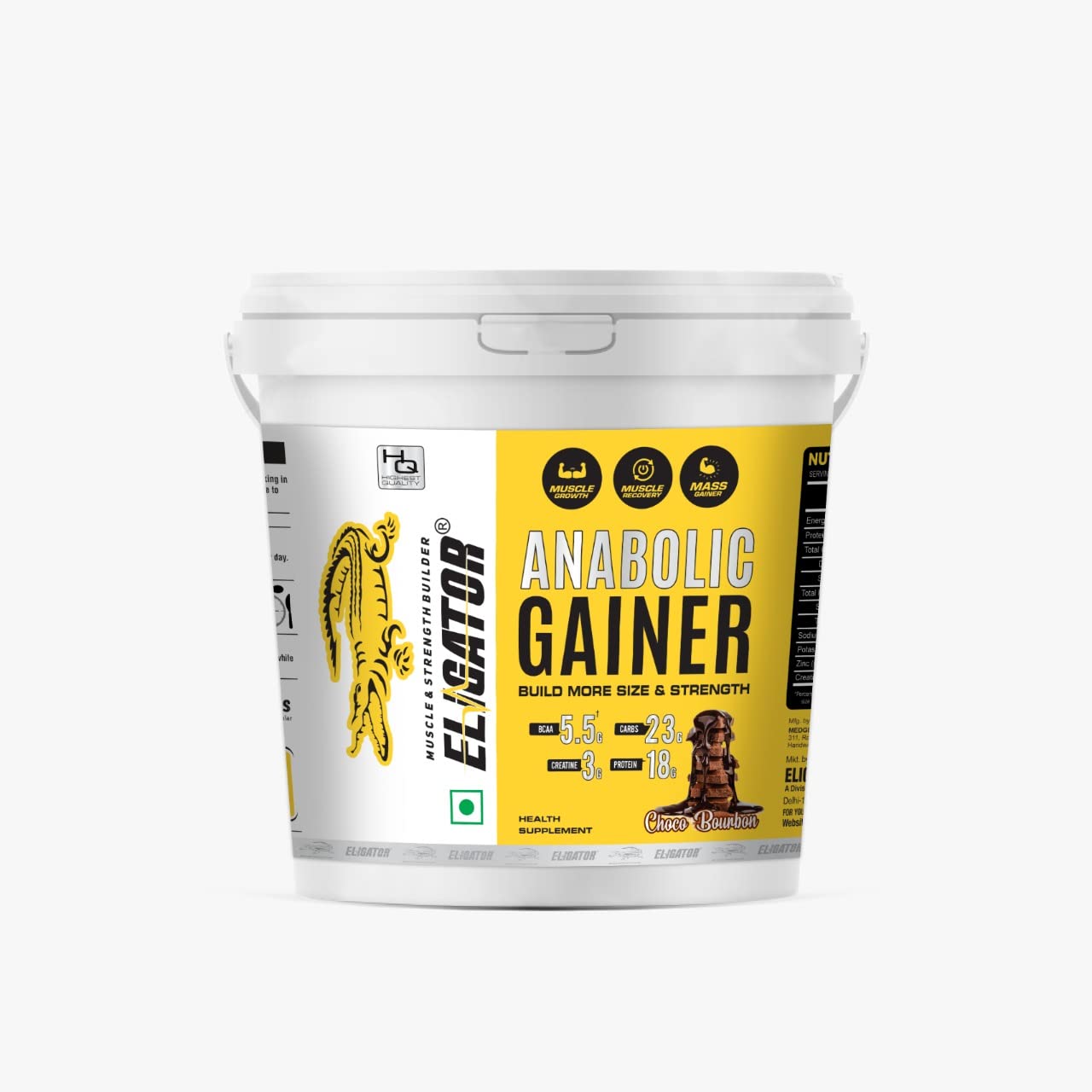 Eligator Anabolic Gainer helps your body gain muscle and gain weight.