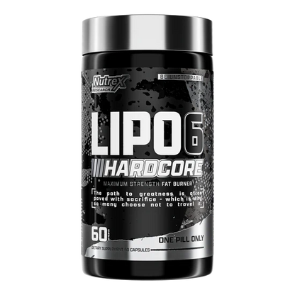 Nutrex Research Lipo-6 Hardcore Supplement, Supports Metabolism & RELENTLESS THERMOGENIC FAT BURNING & MUSCLE PROTECTION Dietary Capsules – 60 Count