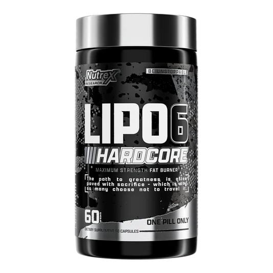Nutrex Research Lipo-6 Hardcore Supplement, Supports Metabolism & RELENTLESS THERMOGENIC FAT BURNING & MUSCLE PROTECTION Dietary Capsules – 60 Count