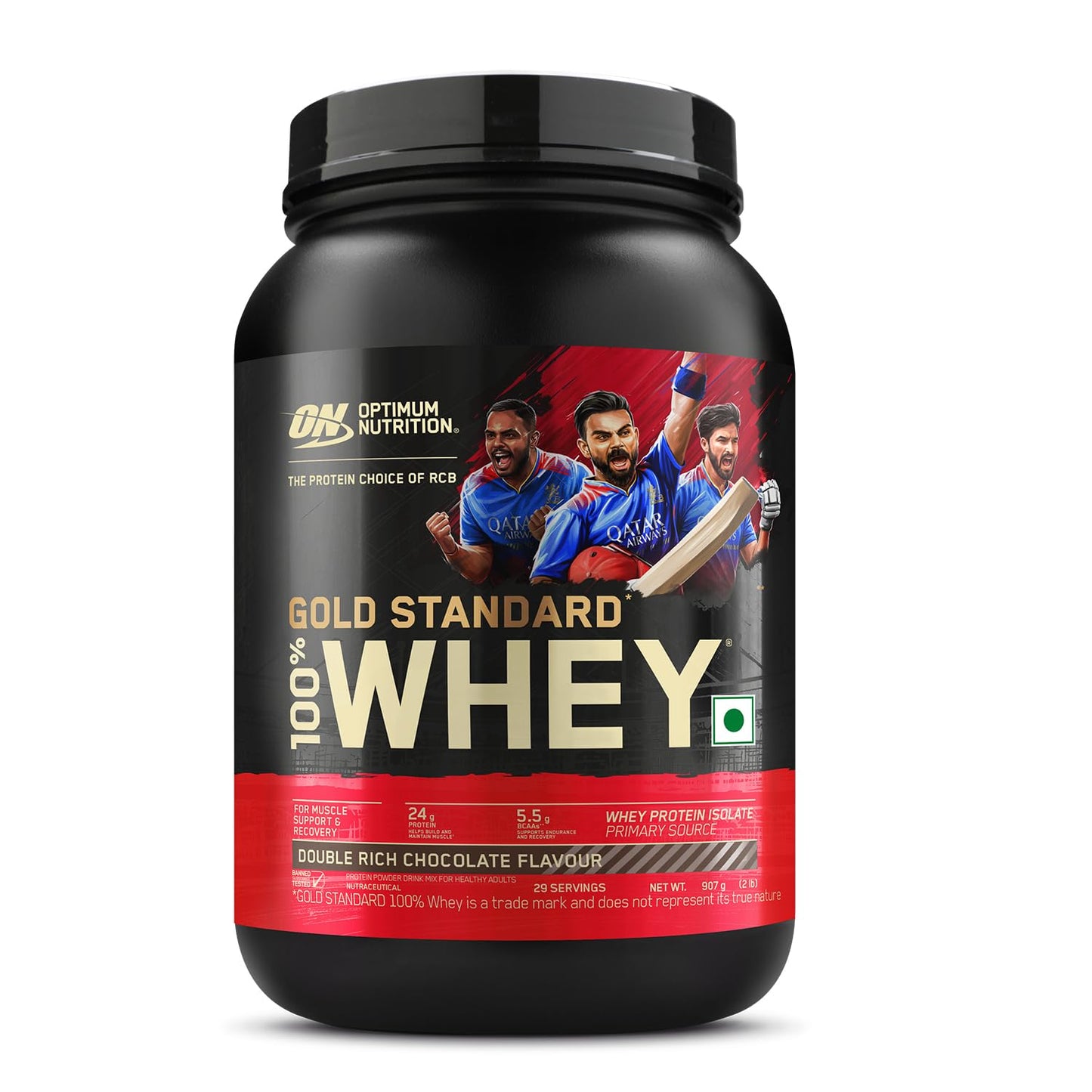 Optimum Nutrition (ON) Gold Standard 100% Whey Protein Powder  for Muscle Support & Recovery, Vegetarian - Primary Source Whey Isolate