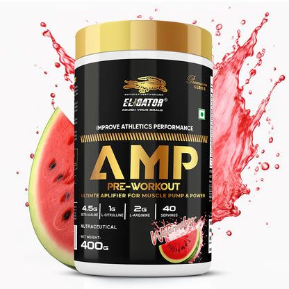 ELIGATOR NUTRITION Premium Series AMP Pre Workout - 400gm (40 Servings)