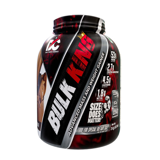 DC DOCTORS CHOICE Bulk King Advanced Mass Gainer and Weight Gainer for bulking (Choco Brownie Fudge, 3Kg)