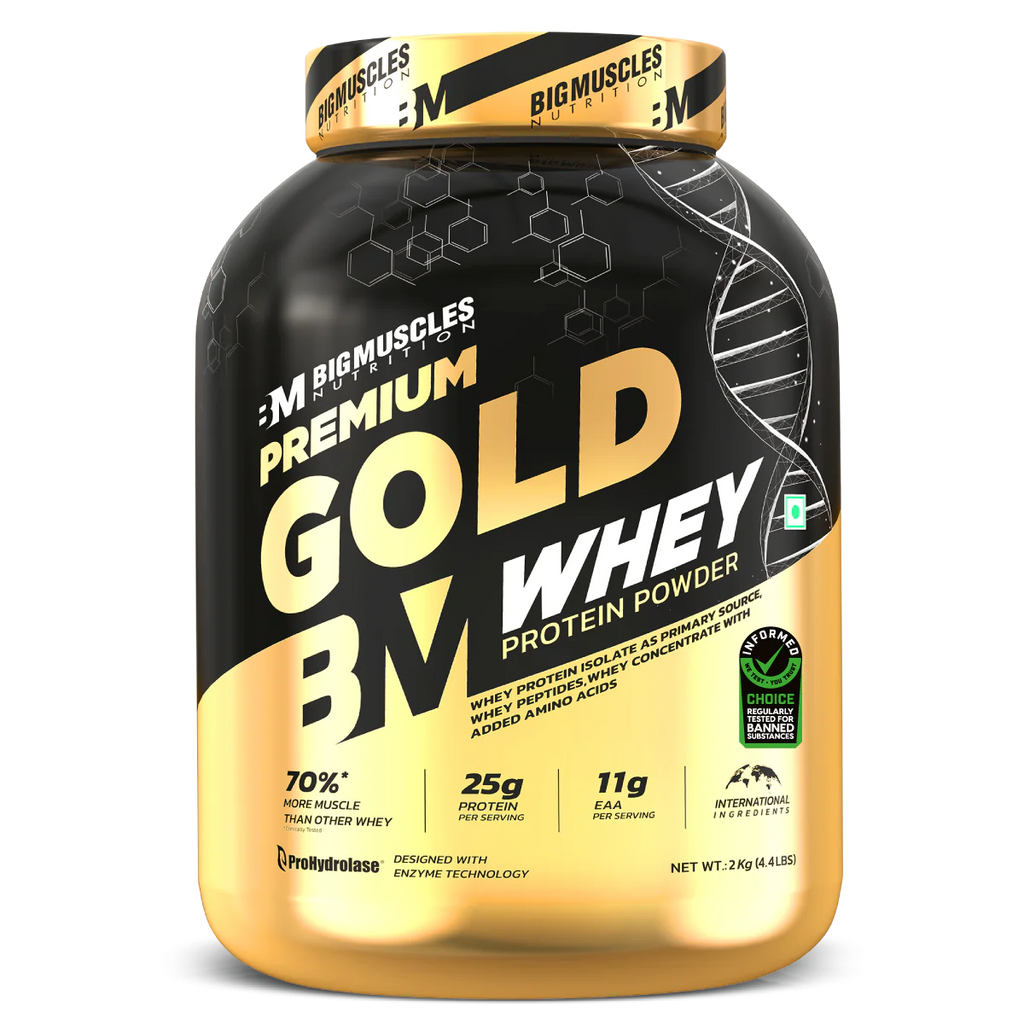 BigMuscle's nutrition Premium Gold Whey Protein is pinnacle of superior protein supplementation 2.27KG/5LBS