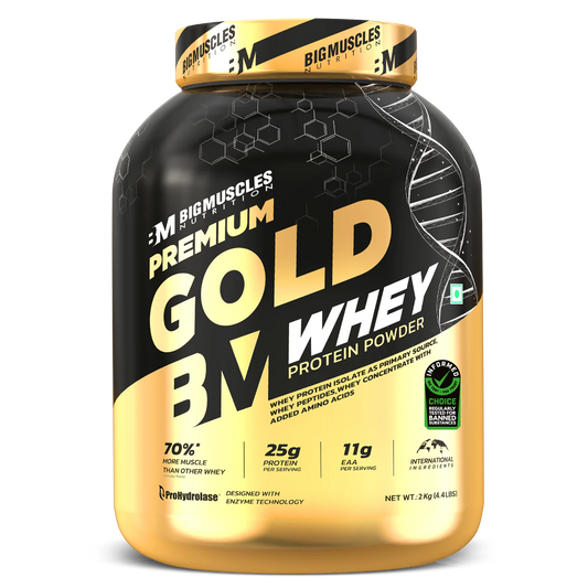 BigMuscle's nutrition Premium Gold Whey Protein is pinnacle of superior protein supplementation 2.27KG/5LBS