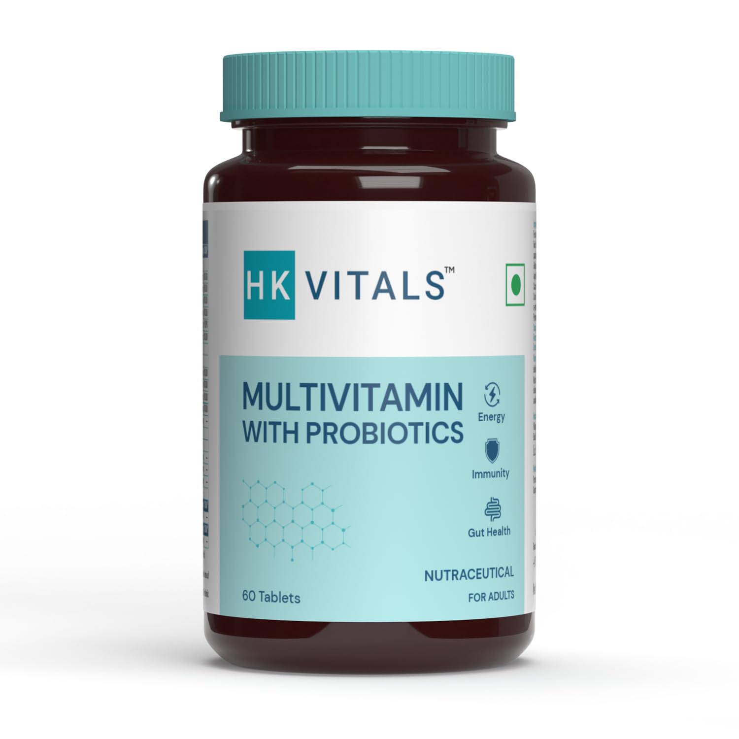 HK Vitals Multivitamin with Probiotics, Vitamin C, Vitamin B, Vitamin D, & Zinc, Supports Immunity and Gut Health, For Men and Women, Multivitamin Tablets