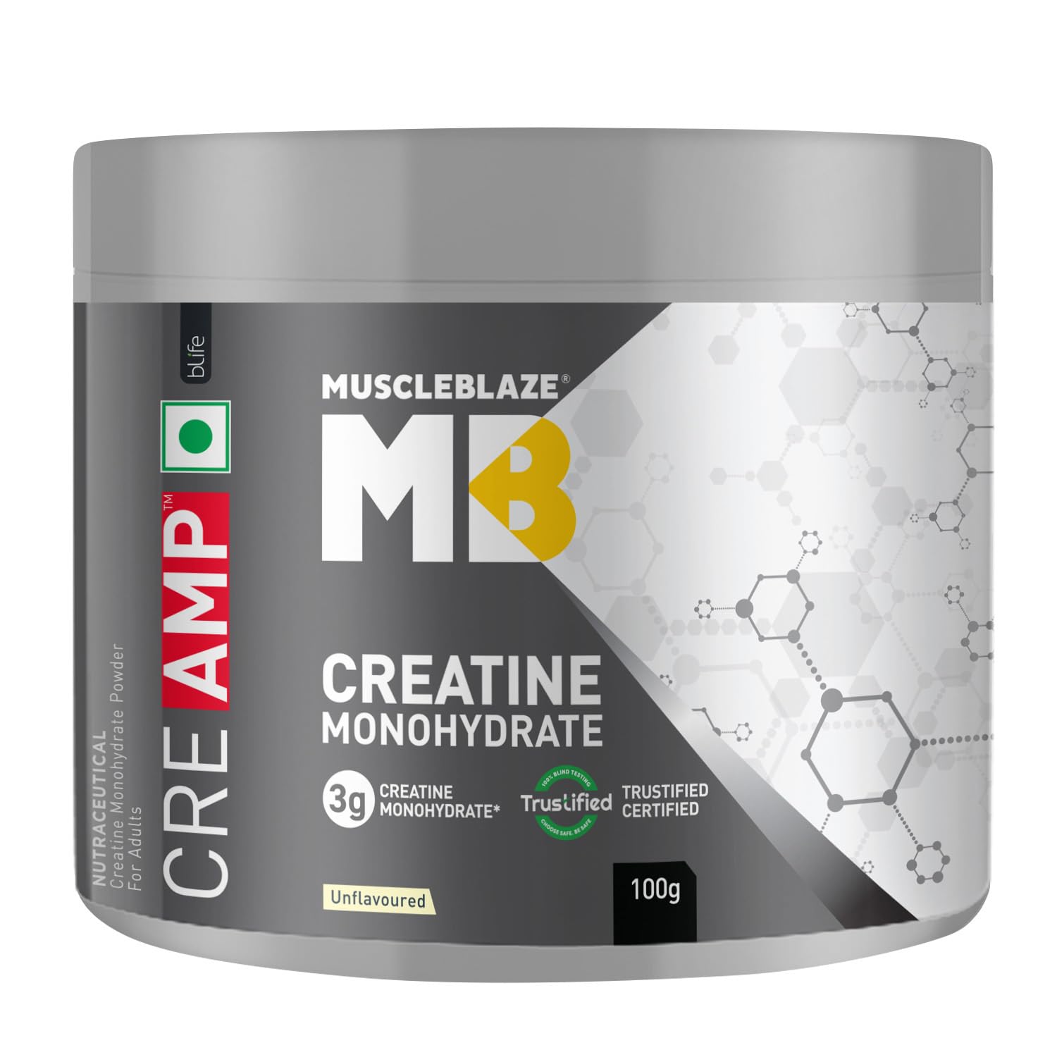 MuscleBlaze Creatine Monohydrate CreAMP™, Trustified Certified Creatine