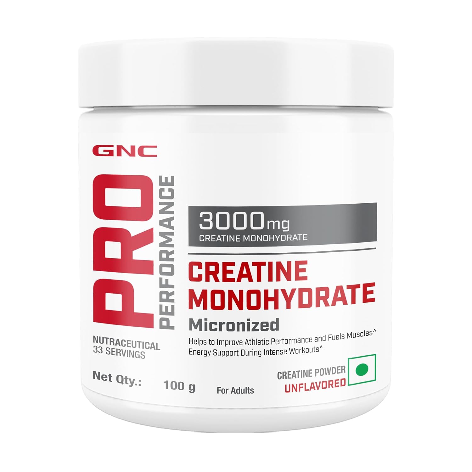 GNC Pro Performance Pure Micronized Creatine Monohydrate | Instantized | Fuels Muscles | Increase Muscle Mass | Rapid Absorption | Lab Tested  | Boosts Athletic Performance | Imported