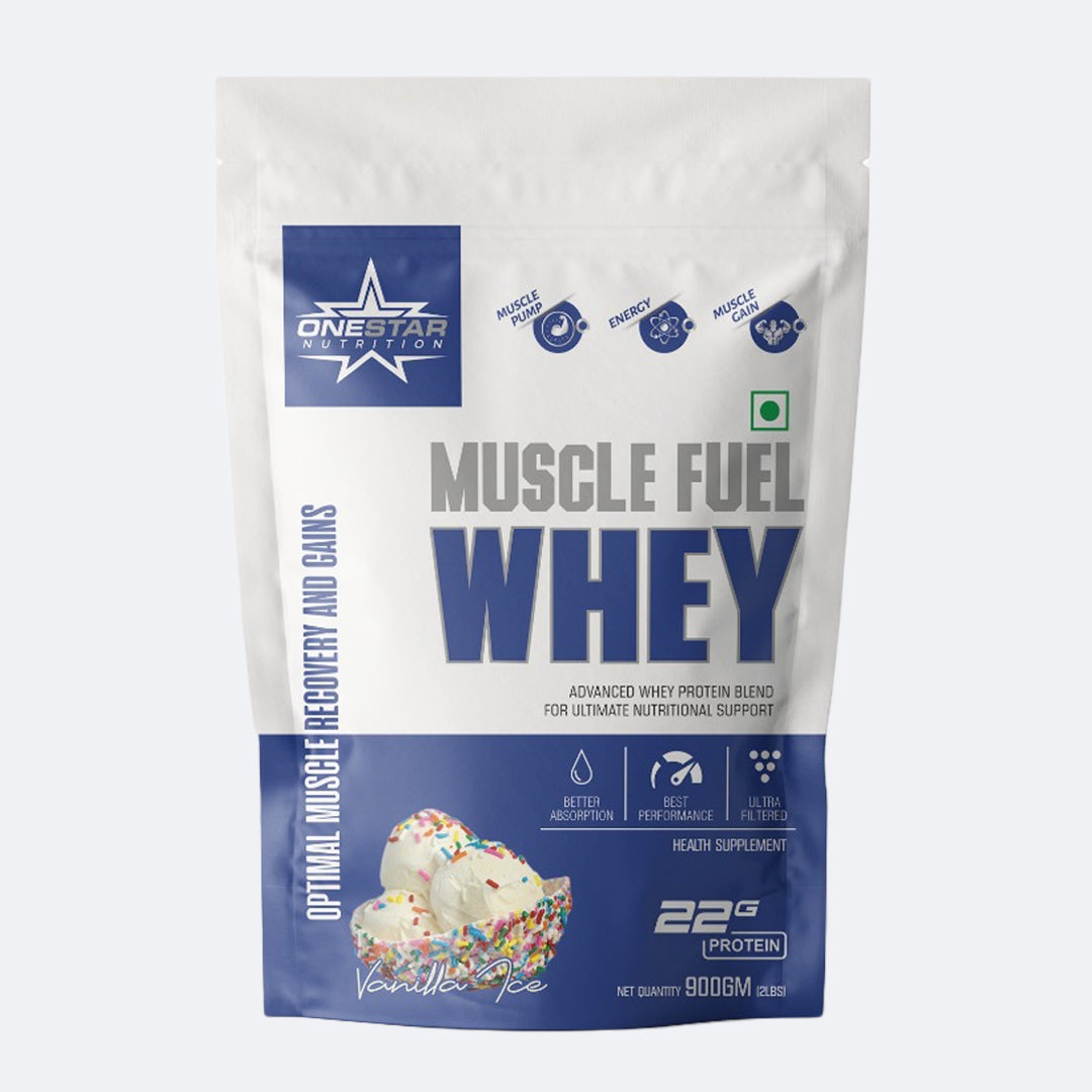 Onestar Muscle fuel whey 900g (2Lbs) Whey Protein