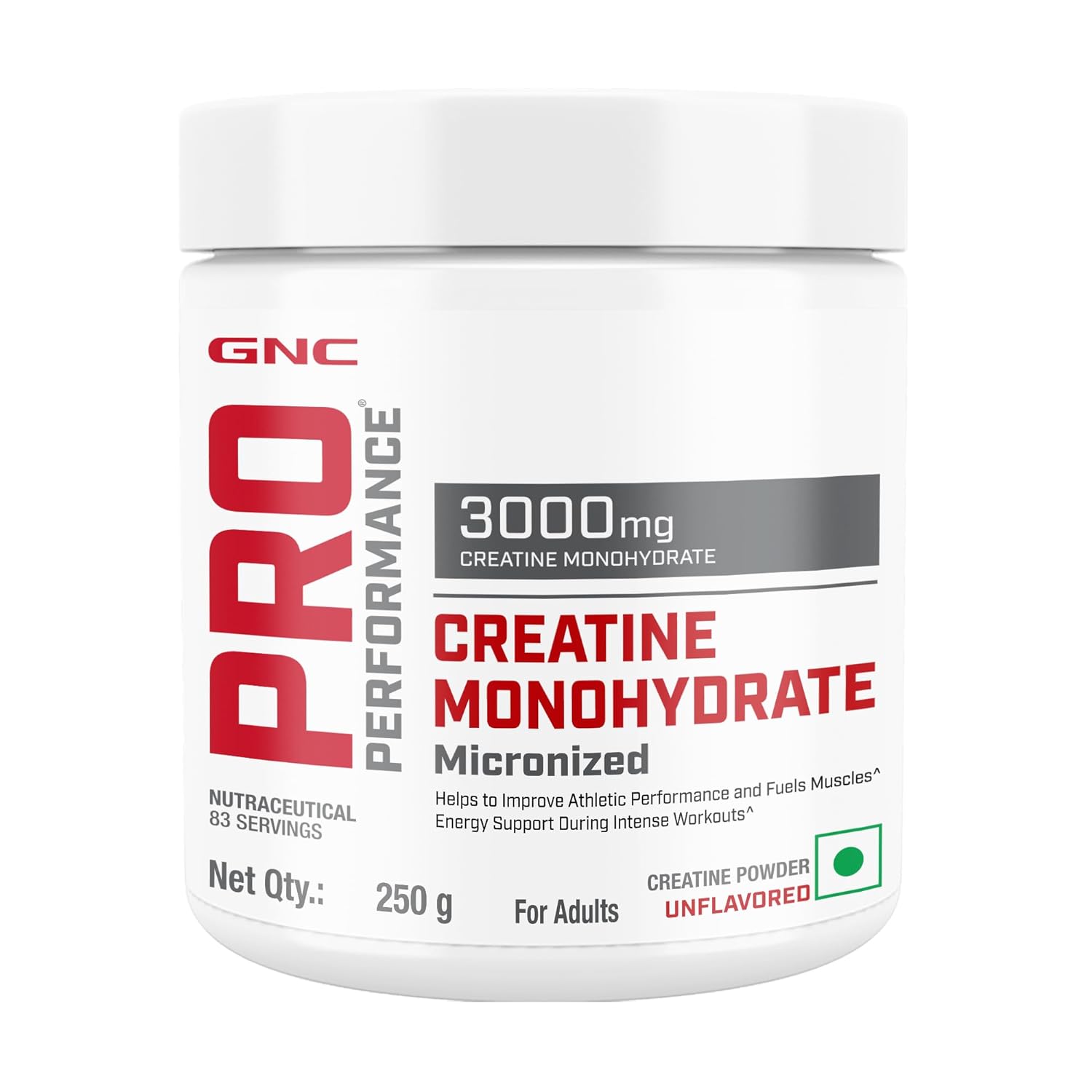 GNC Pro Performance Pure Micronized Creatine Monohydrate | Instantized | Fuels Muscles | Increase Muscle Mass | Rapid Absorption | Lab Tested  | Boosts Athletic Performance | Imported