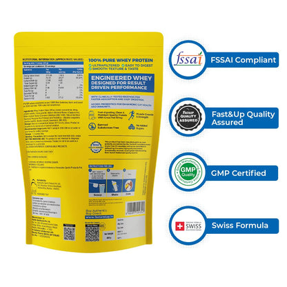 Fast&Up Whey Essentials (1.7 lb, 800 g - Whey Protein Isolate + Concentrate Blend with 24g Protein, 5.5g BCAA, 4g Glutamine
