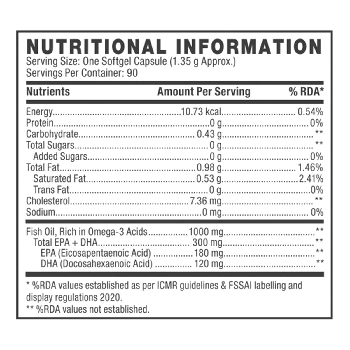 GNC 1000 Mg Omega 3 Fish Oil For Men&Women 90 Softgels Omega 3 With 180 Mg Epa&120 Mg Dha Promotes Joint Health Improves Focus&Memory Protects Vision Supports Healthy Cholesterol Fomulated In Usa