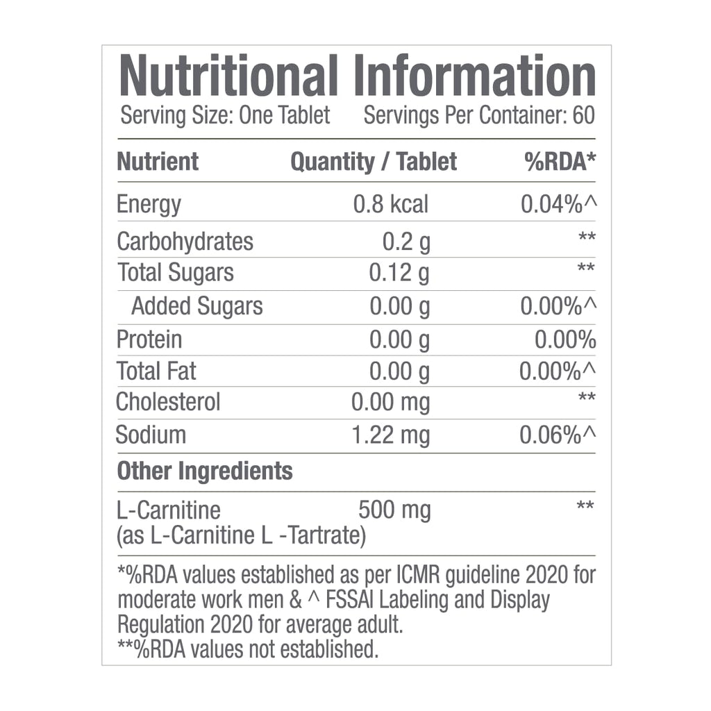 GNC Pro Performance L-Carnitine | 60 Tablets| 500mg Per Serving | Burns Fat For Muscle Growth | Maximises Recovery | Aids in Healthy Weight Loss | Reduces Soreness & Fatigue | Formulated in USA