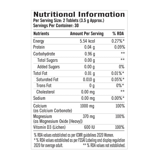 GNC Calcium Plus With Magnesium & Vitamin D3 | 60 Tablets | Strengthens Bones | Supports Strong Teeth | Promotes Healthy Muscle Contraction | Formulated in USA | 1000mg Per Serving
