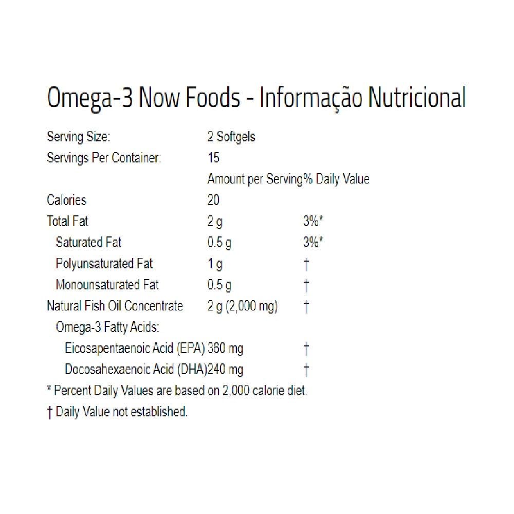 Now Foods Omega 3, Pack of 100 softgel