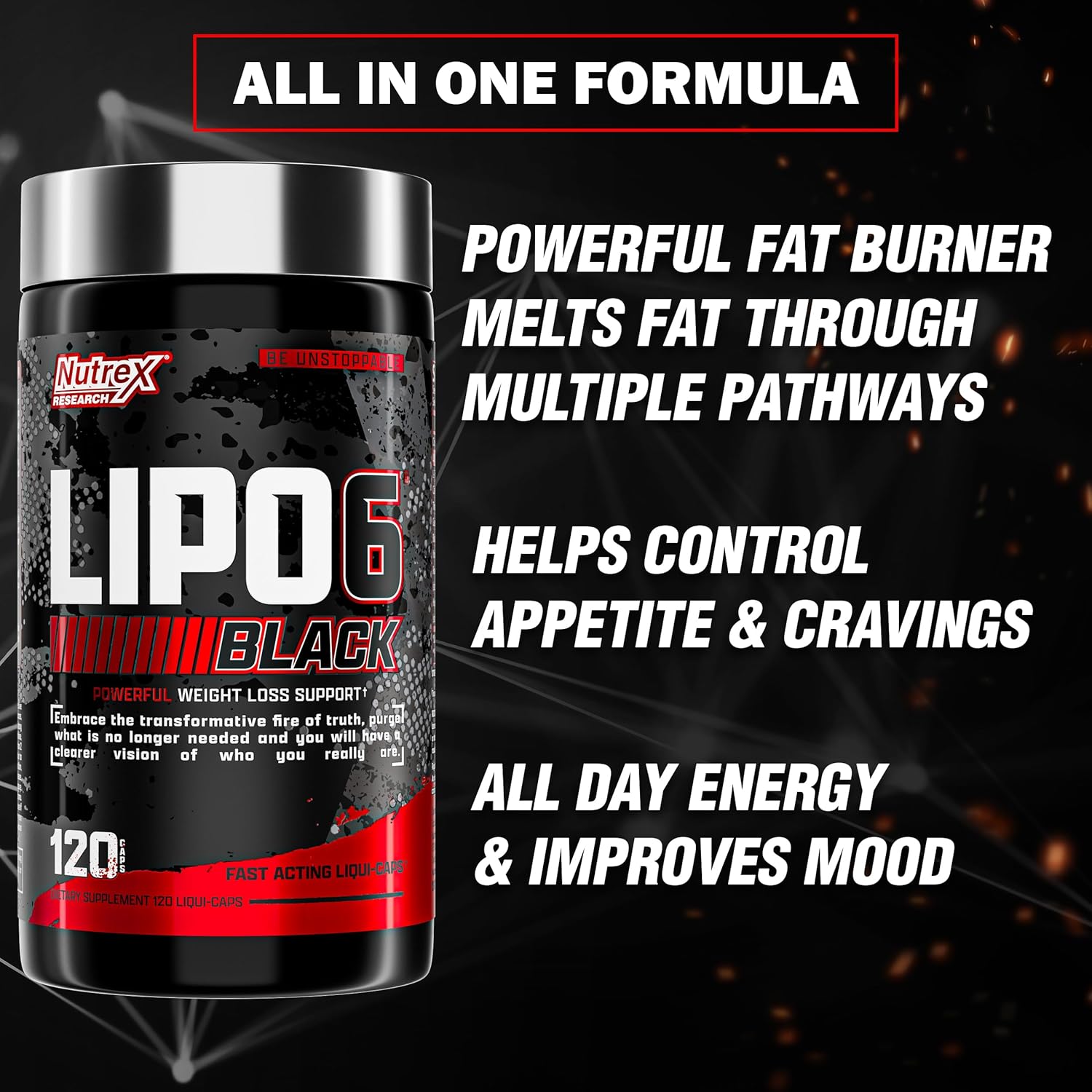 Nutrex Research Lipo-6 Black UC THE ULTIMATE THERMOGENIC FAT BURNER 60 capsules