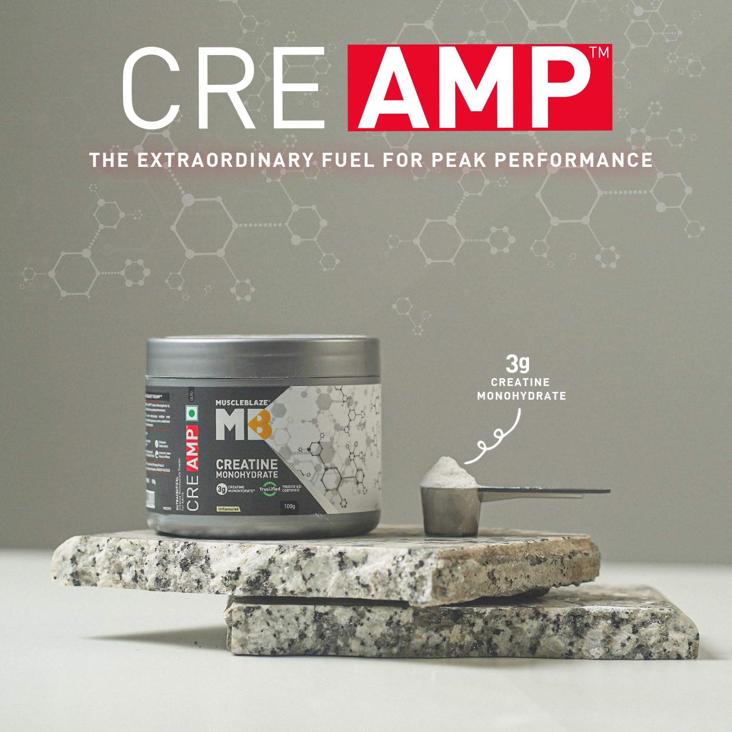 MuscleBlaze Creatine Monohydrate CreAMP™, Trustified Certified Creatine