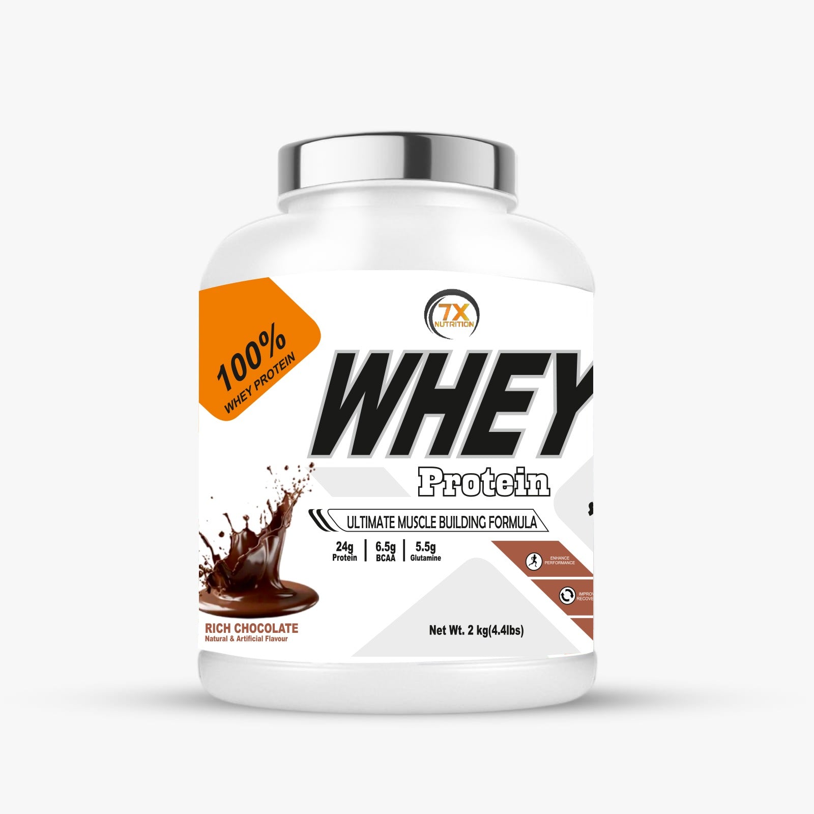 7X NUTRITION Whey Protein 2Kg / 60 SERVINGS / WITH FREE SHAKER