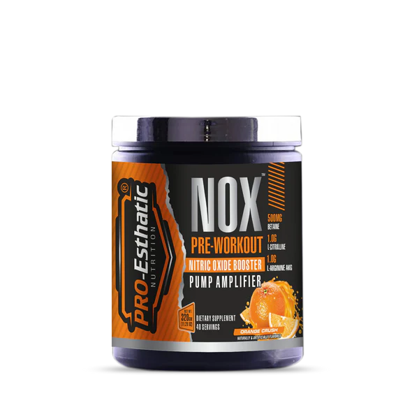 Pro-Esthatic Nutrition NOX Pre-Workout NITRIC OXIDE BOOSTER PUMP AMPLIFIER 40 Serevings  WITH FREE SHAKER