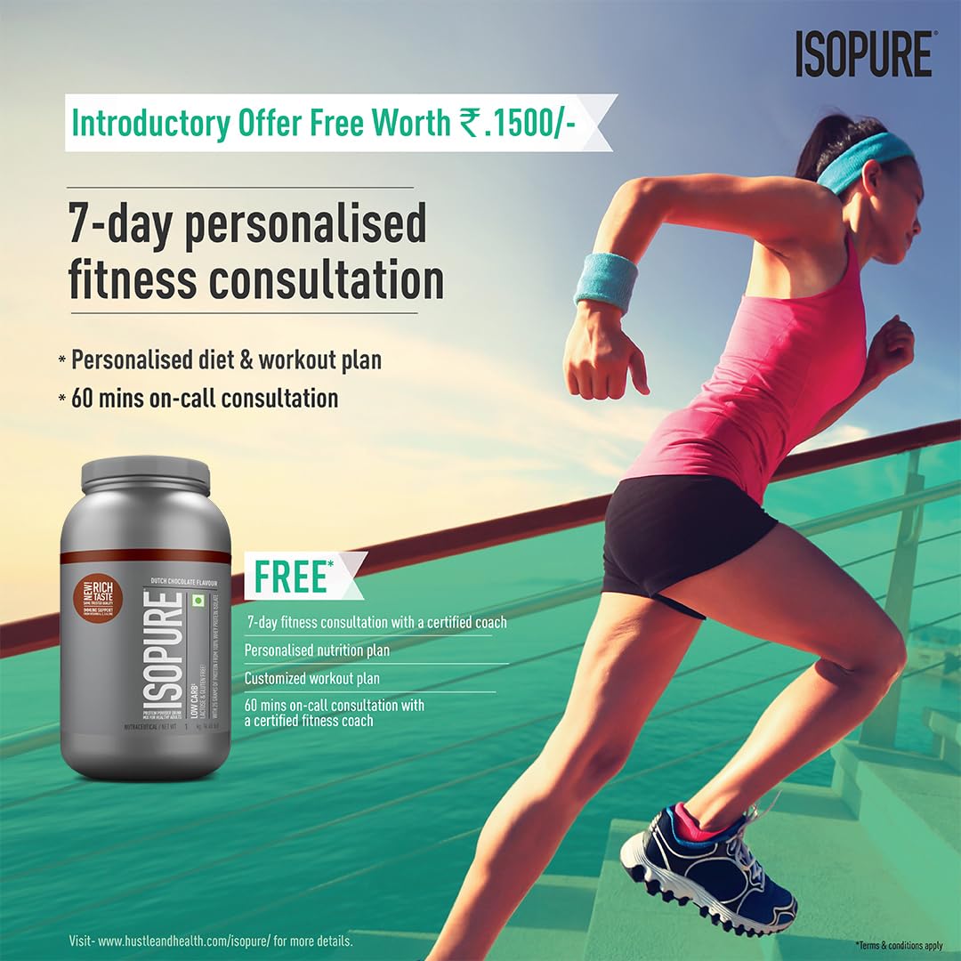 Isopure Offer Pack - 1kg 25g Protein from 100% Whey Protein Isolate, Dutch Choc, Low Carbs, Lactose-Free, Gluten-Free, Veg protein for Men & Women.
