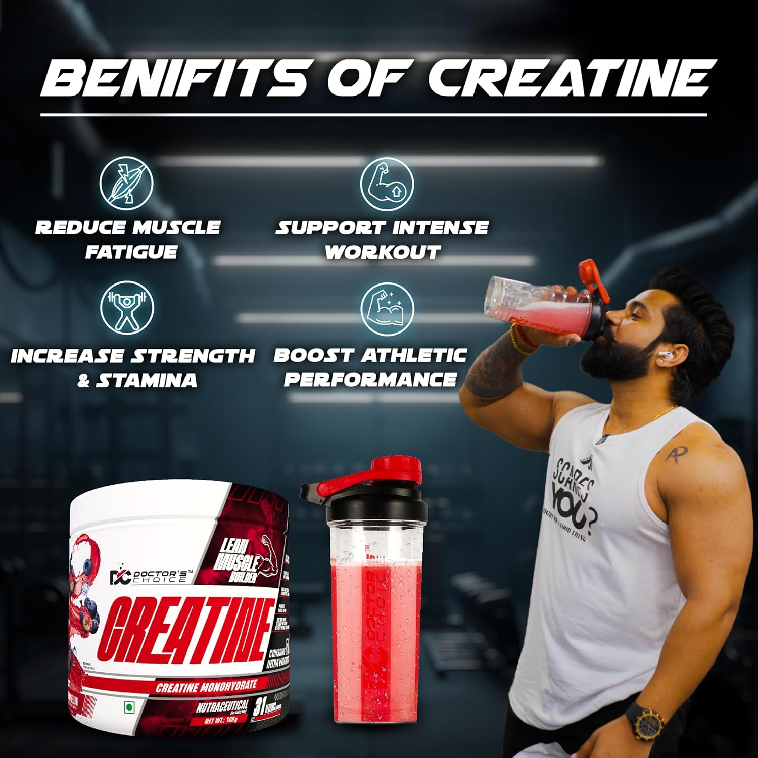 DC DOCTORS CHOICE Creatine Monohydrate 78 Serving 250 gms