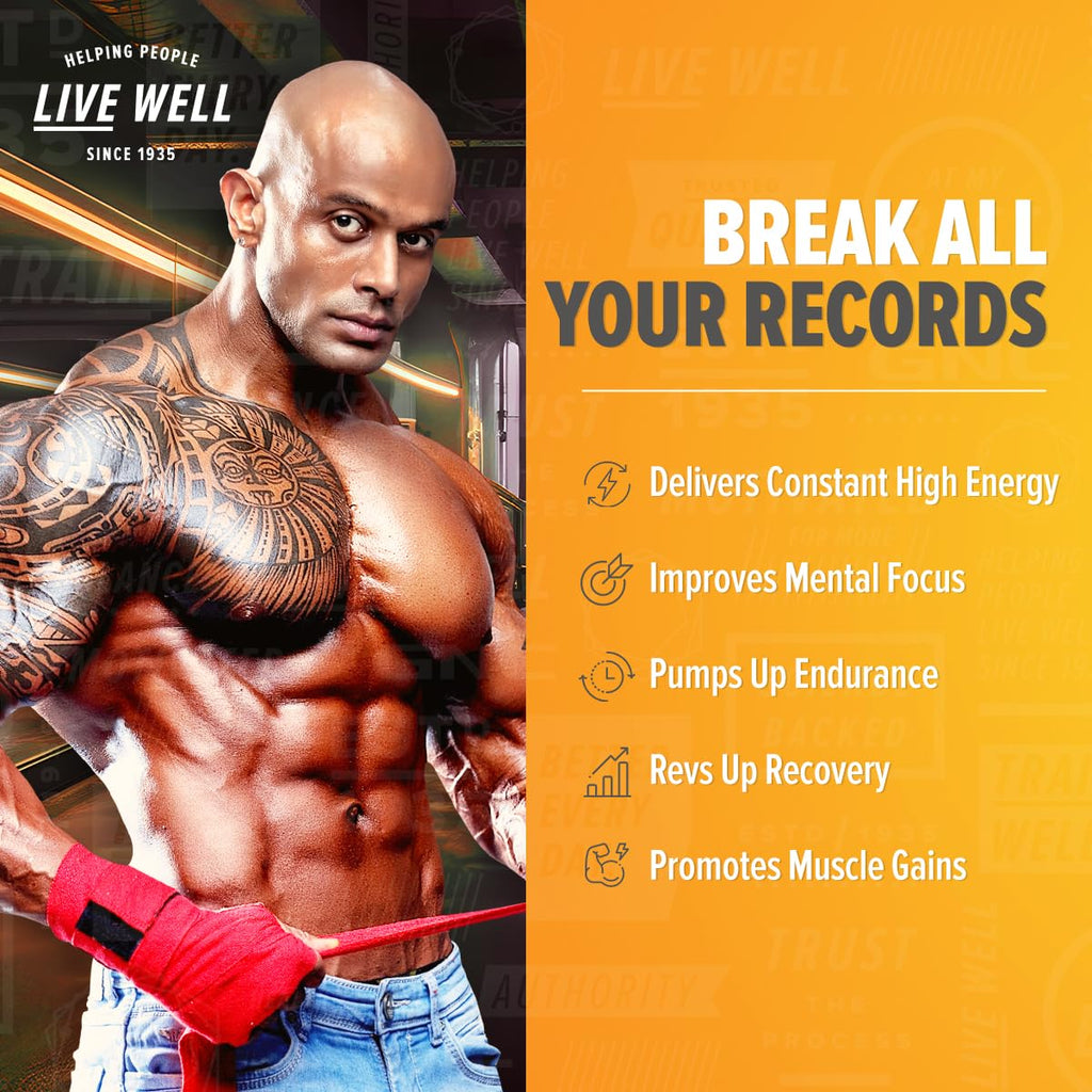 GNC Pro Performance Pre-Workout | 360 gm | 30 Servings | Boosts Energy & Endurance | Improves Focus | Revs Up Recovery | 1.5g L-Arginine | 3.5g Beta-Alanine | 0.2g Caffeine | Lemon