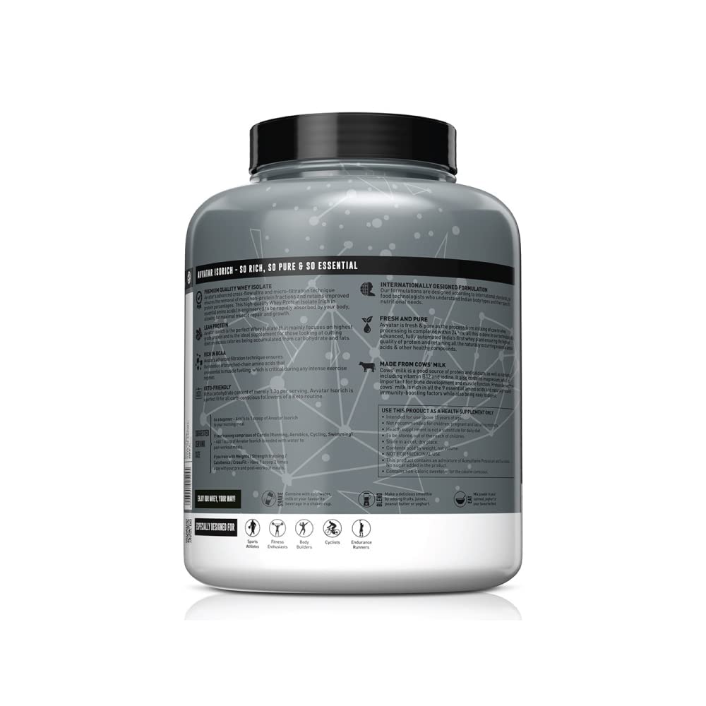 VVATAR WHEY ISORICH PROTEIN | 2Kg  29g Protein | 57 Servings | Isolate