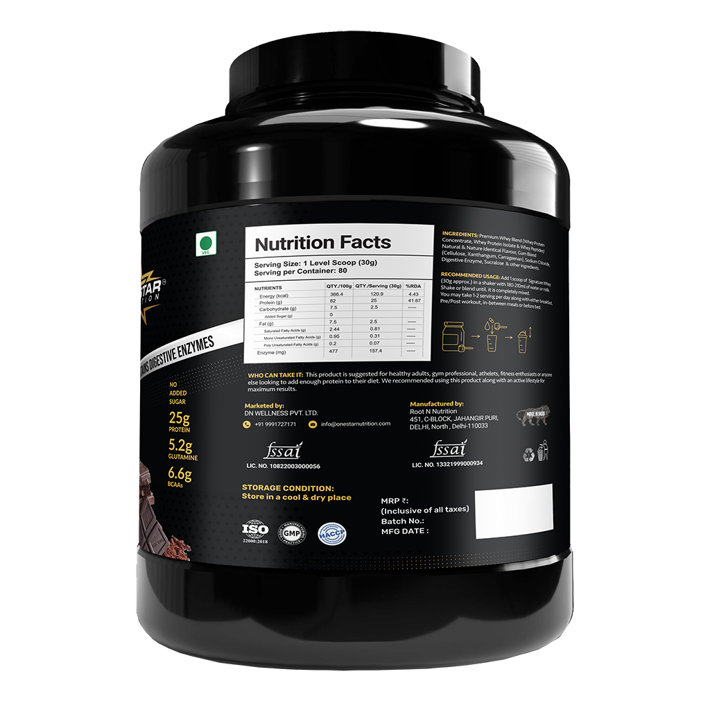 ONESTAR NUTRITION SIGNATURE WHEY PROTEIN FOR MUSCLE BUILDING