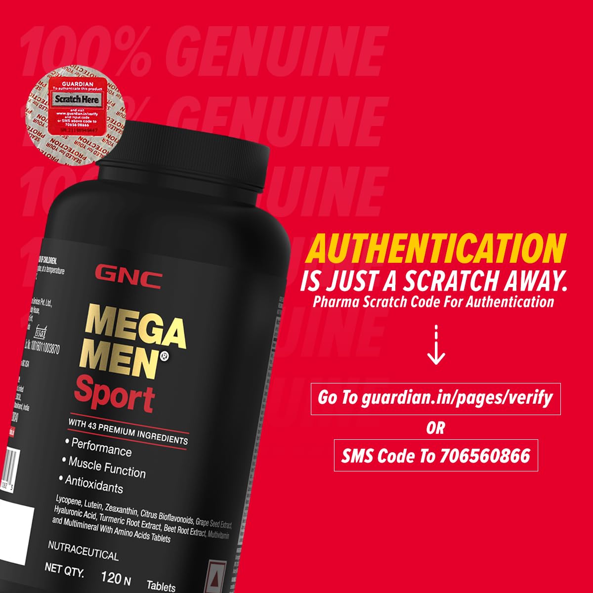 GNC Mega Men Sport Multivitamin for Men |  Tablets | 43 Premium Ingredients | Boosts Muscle Performance | Antioxidant Rich | Supports Prostate Health | Protects Heart & Vision | Formulated In USA