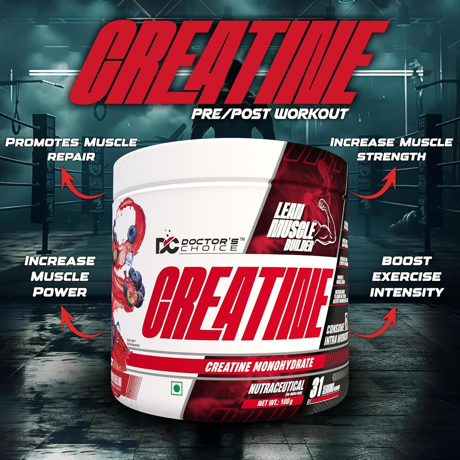 DC DOCTORS CHOICE Creatine Monohydrate 78 Serving 250 gms