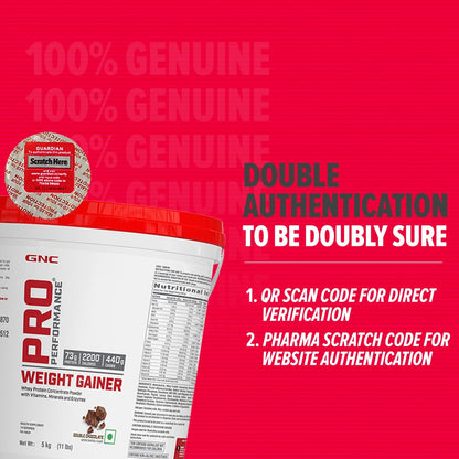 GNC Pro Performance Weight Gainer | Healthy Body Gains | Reduces Muscle Breakdown | Boosts Metabolism | Formulated In USA | 73g Protein | 440g Carbs | 2200 Cal