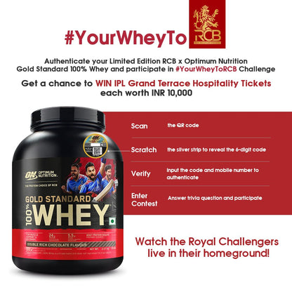 Optimum Nutrition (ON) Gold Standard 100% Whey Protein Powder  for Muscle Support & Recovery, Vegetarian - Primary Source Whey Isolate