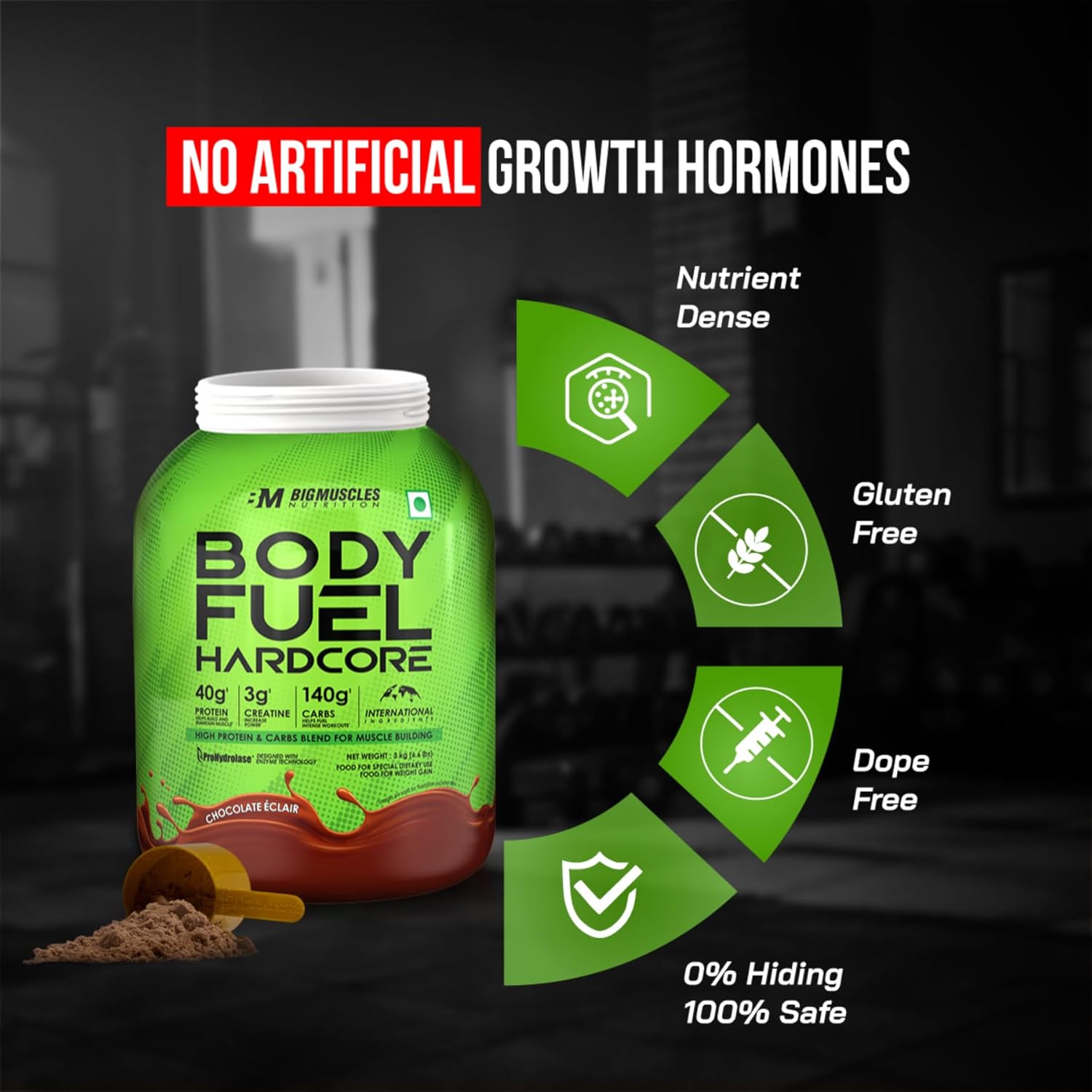 Bigmuscles Nutrition Body Fuel Hardcore (3kg, Chocolate Eclair)