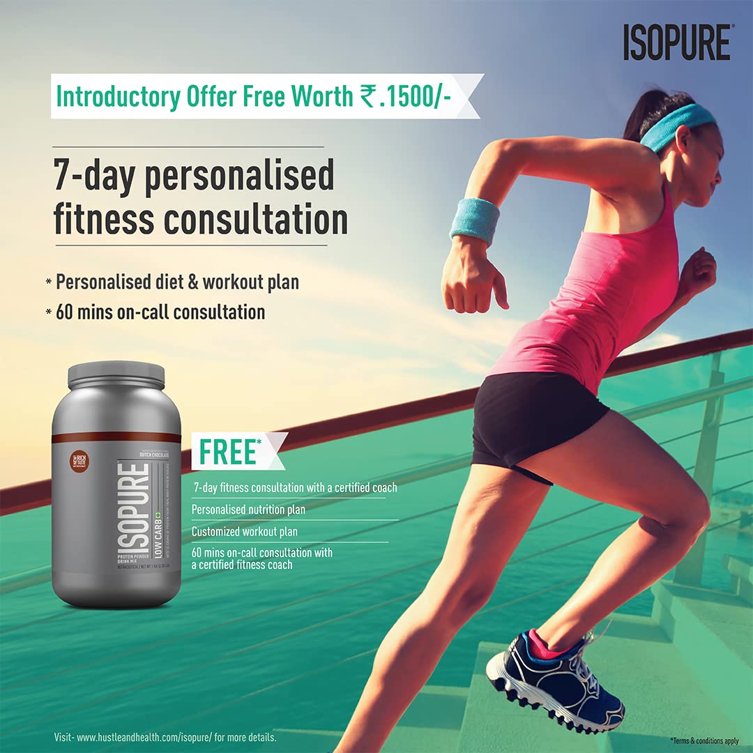 ISOPURE [Whey Protein Isolate Powder, 4.40 lbs/2 Kg  Low carbs, Lactose-Free Vegetarian protein for Men & Women] with FREE Optimum Nutrition Micronised Creatine Powder, 250g