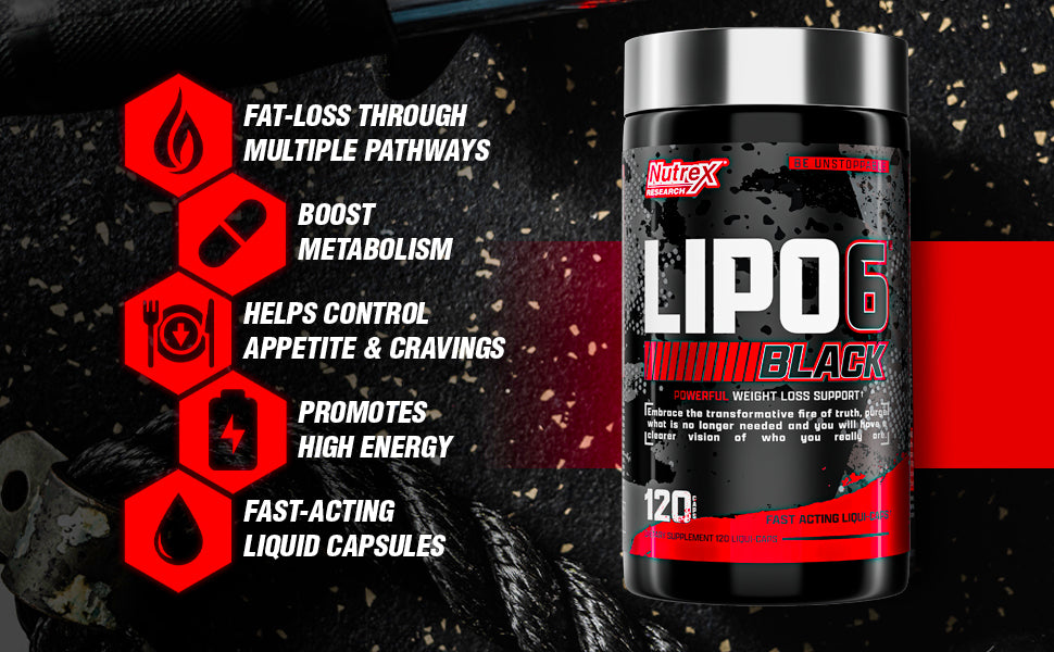 Nutrex Research Lipo-6 Black UC THE ULTIMATE THERMOGENIC FAT BURNER 60 capsules