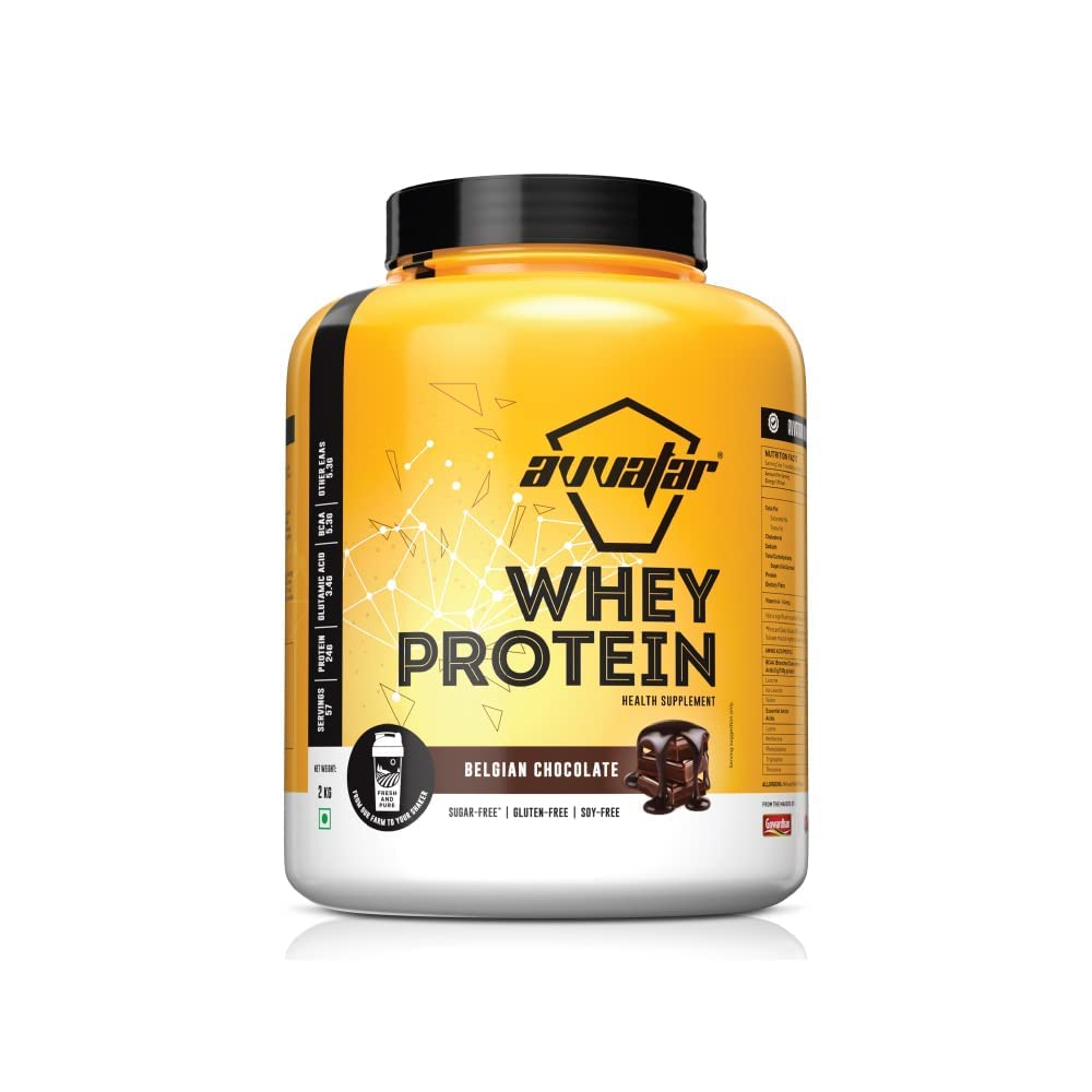 AVVATAR WHEY PROTEIN | 2Kg |  28g Protein | 57 Servings | Isolate & Concentrate Blend