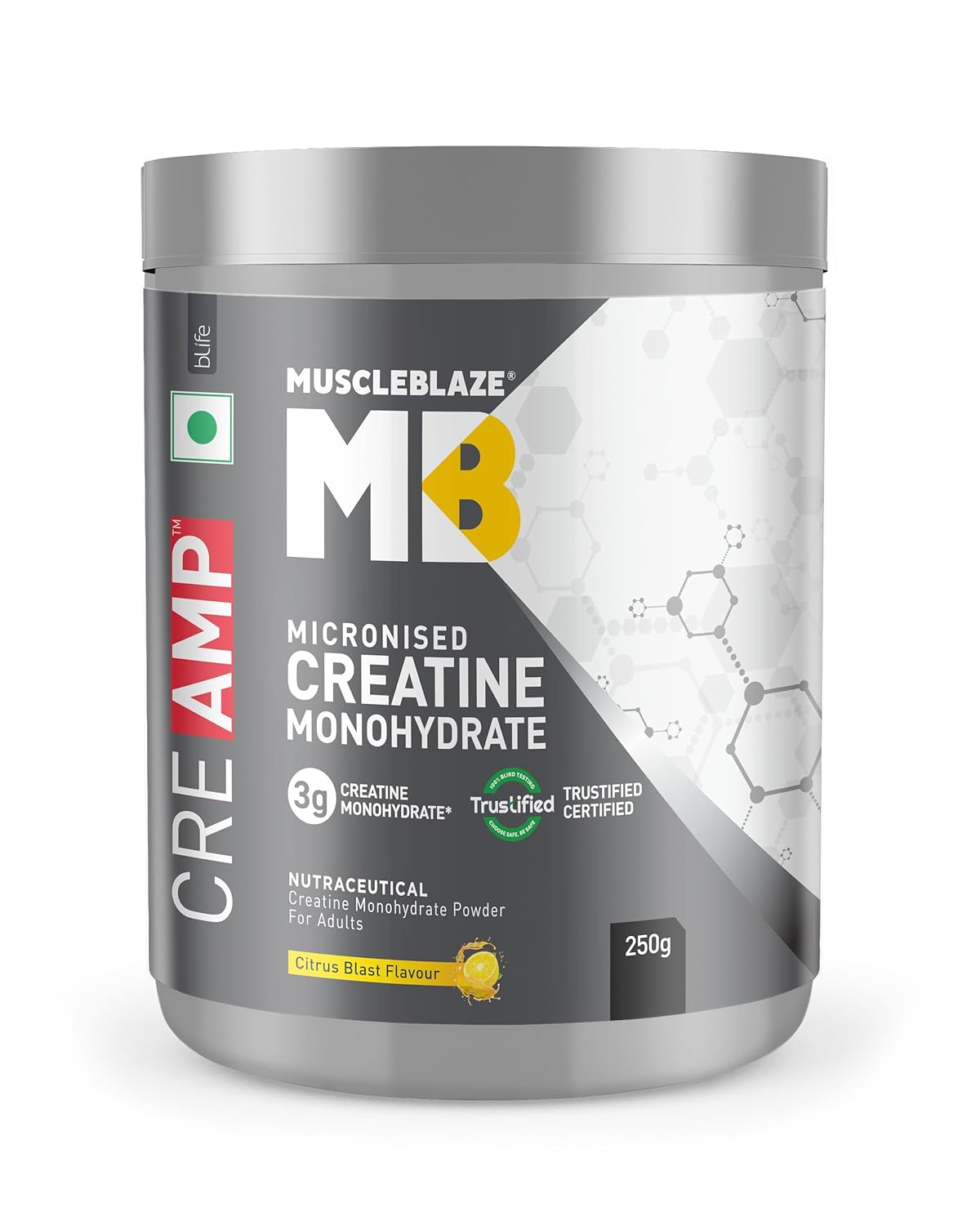 MuscleBlaze Creatine Monohydrate CreAMP™, Trustified Certified Creatine