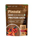 PINTOLA 25g High Protein Oats 1kg, Dark Chocolate,No Refined Sugar, with Almonds Raisin, Pumpkin and Chia Seeds, 8g Fibre, Rolled Oats for weight loss, Breakfast Cereals | Gluten Free